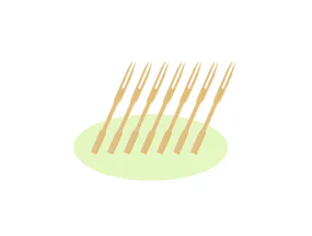 Disposable Bamboo Sticks Skewers Compostable Bf35