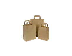 Kraft Paper Takeaway Bags With Handle 28510