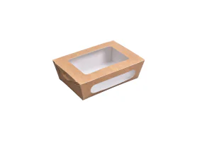 Kraft Paper Salad Boxes With Windows 16760w