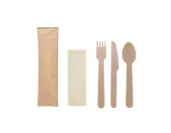 Disposable Wooden Cutlery Sets Compostable W55kfsn B
