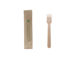 Individual Wrap Disposable Wooden Cutlery Wf55 Iwb