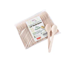 Retail Packaging Disposable Wooden Cutlery Ws65 100